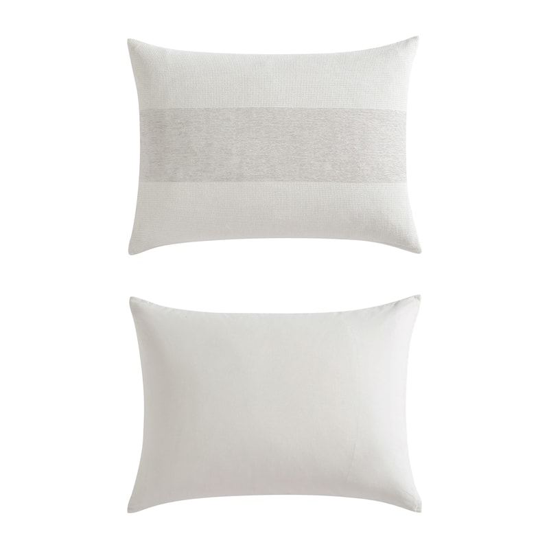 Vera Wang Chenille Waffle Stripe Beige Comforter Set