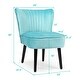preview thumbnail 11 of 31, Costway Set of 2 Armless Accent Chair Upholstered Leisure Chair Single - 23'' x 27.5'' x 30''