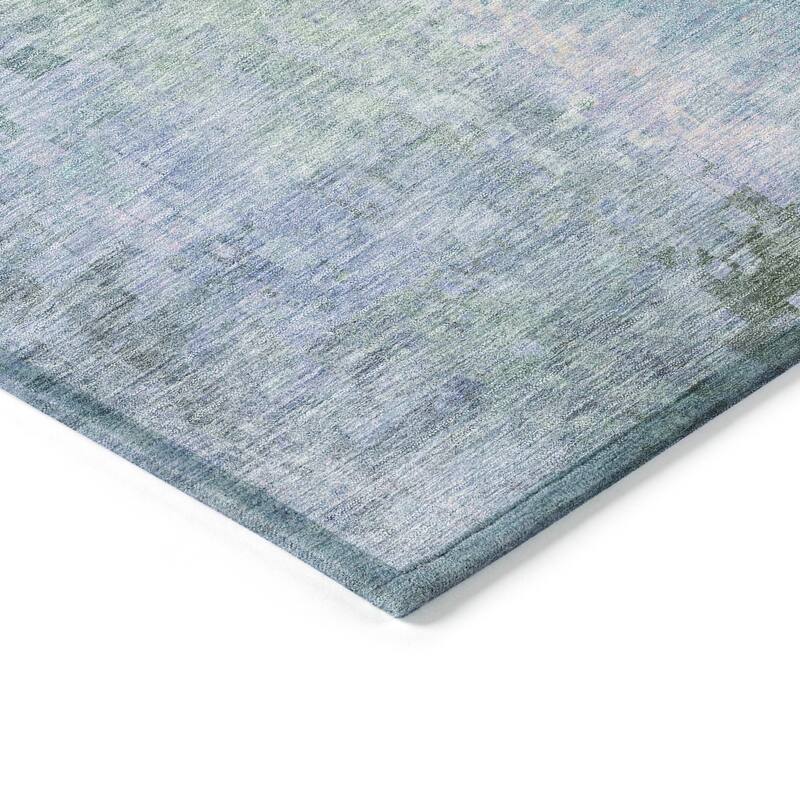 Machine Washable Indoor/ Outdoor Abstract Ombre Chantille Rug