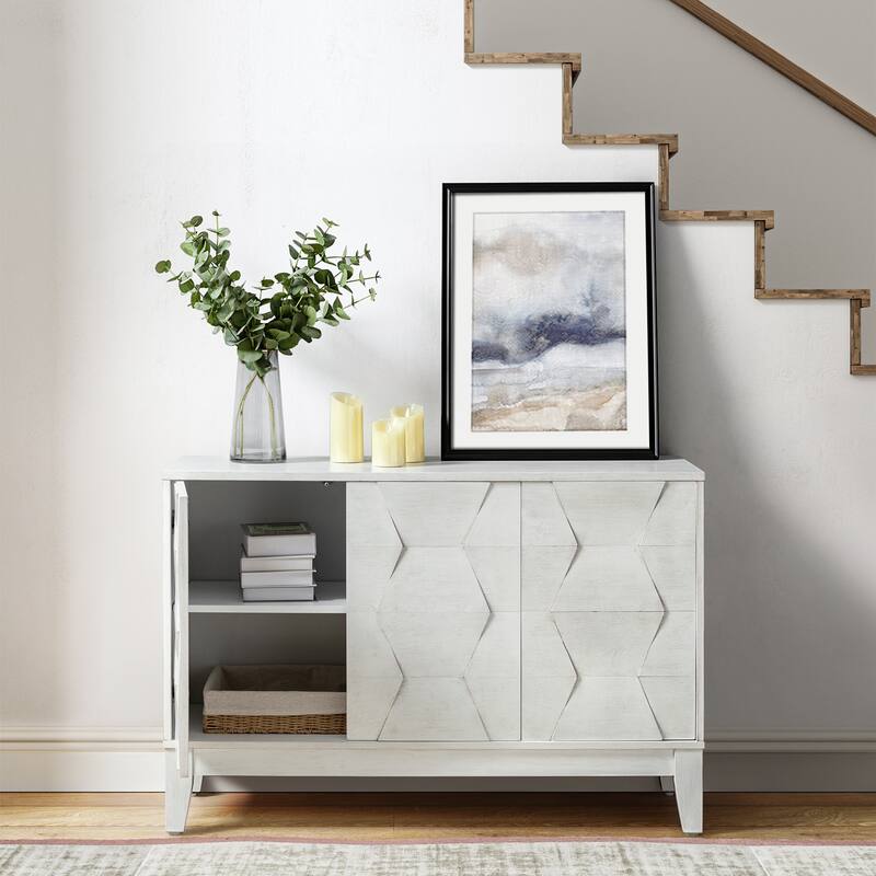 Glenda Contemporary Versatile Adjustable Shelf Storage Cabinet By HULALA HOME