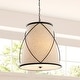 preview thumbnail 6 of 10, Silas 19" 3-Light Rustic Farmhouse Iron LED Pendant, Oil Rubbed Bronze by JONATHAN Y - 3 Light