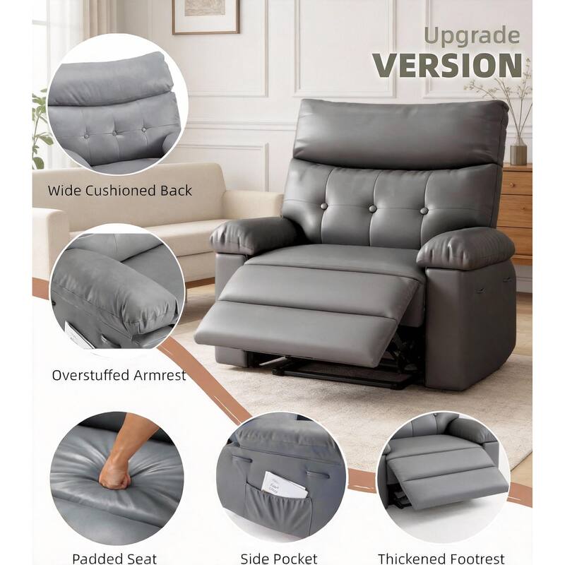 22"W Rocker Recliner, with Oversized Seat