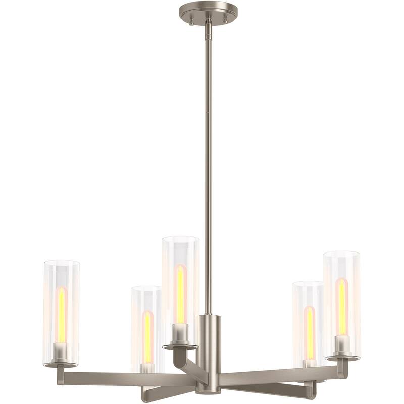 Kohler Lighting 35878-CH05 Crue 5 Light 26" Wide Chandelier with Clear