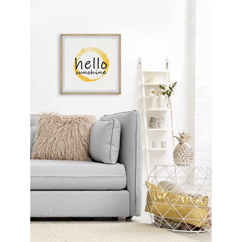 Hello Sunshine IV Framed Wall Art, Elegant Home Touch - Sophisticated Artwork for Refined Décor