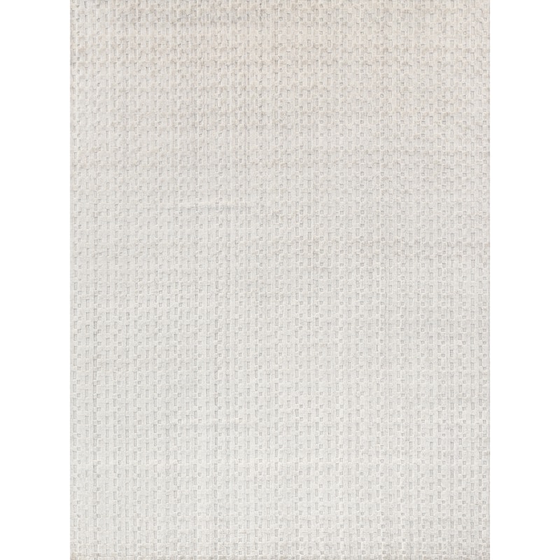 EXQUISITE RUGS Monroe Silk Hand-loomed Bamboo Silk Ivory Area Rug.