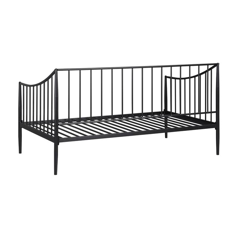 Metal Twin Size Daybed Bed Frame in Matte Black