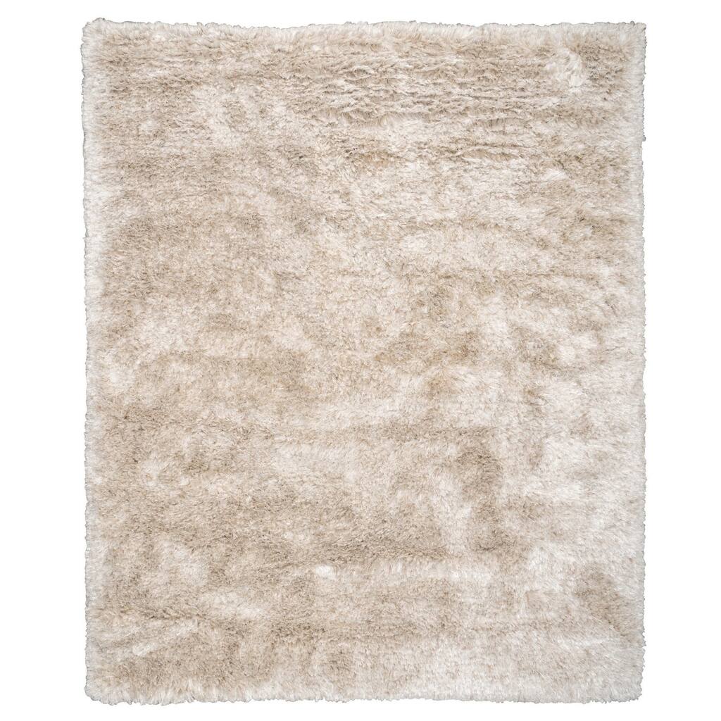 Harbinger 8 x 10 Shag Area Rug, Handwoven Eco Friendly, Ivory Fabric Blend - 8 x 10