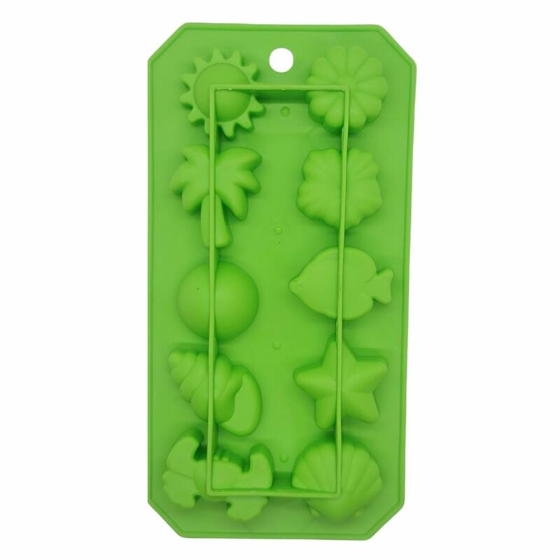 Fun BeachShaped 10Cube Flexible Thermoplastic Ice Cube Tray Bed Bath & Beyond 40018496