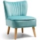 preview thumbnail 19 of 37, Costway Armless Accent Chair Modern Velvet Leisure Chair Single Green