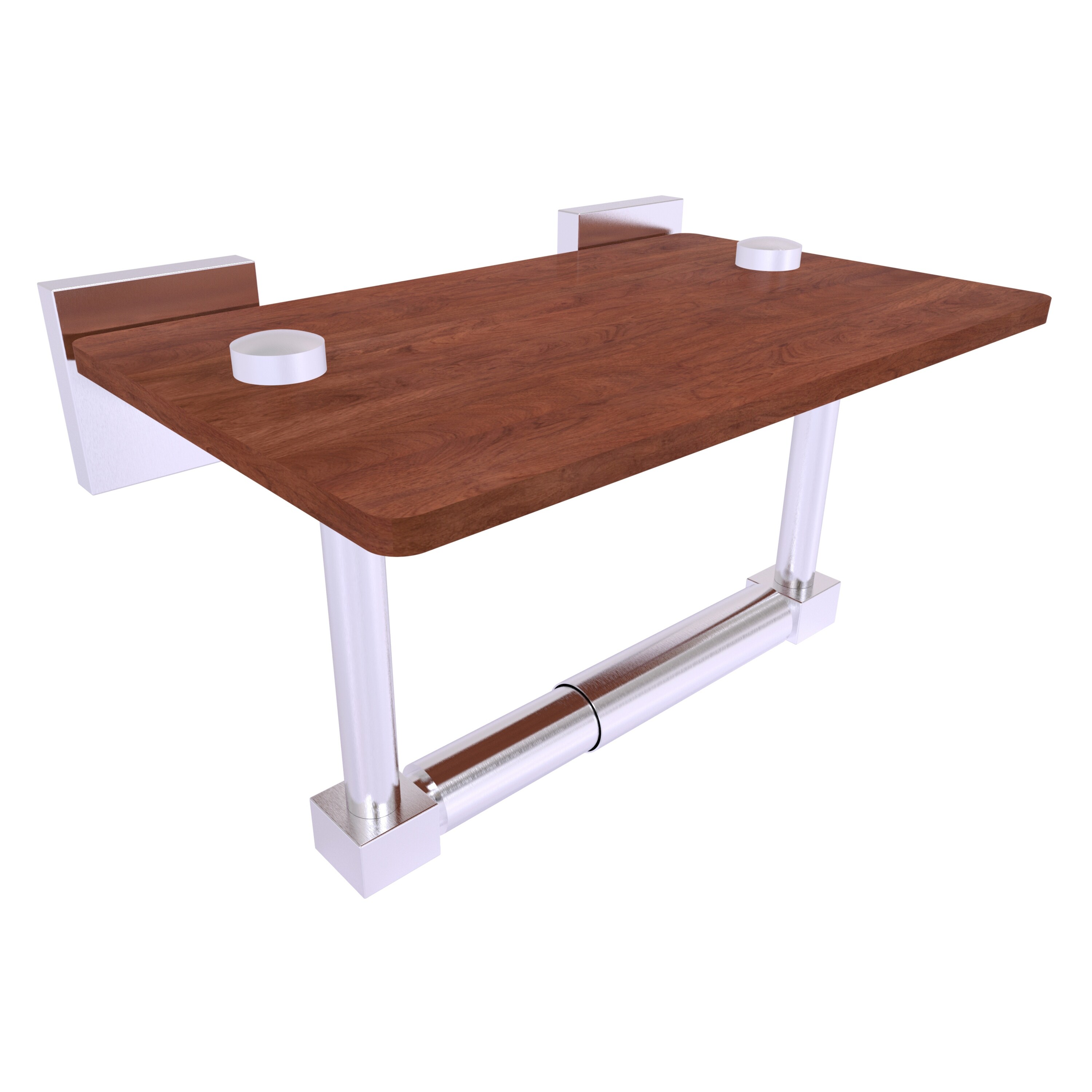 Allied Brass Montero 2 Post Toilet Paper Holder with Wood Shelf