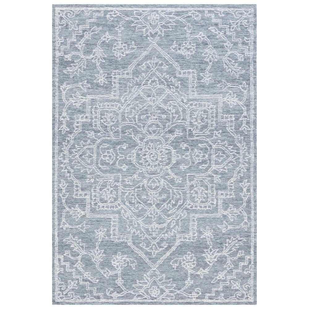 SAFAVIEH Handmade Micro-Loop Berivan Medallion Wool Rug