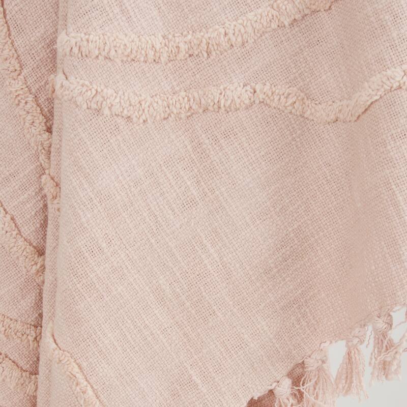 Rizzy Home Vining Botanical Textured Cotton Throw