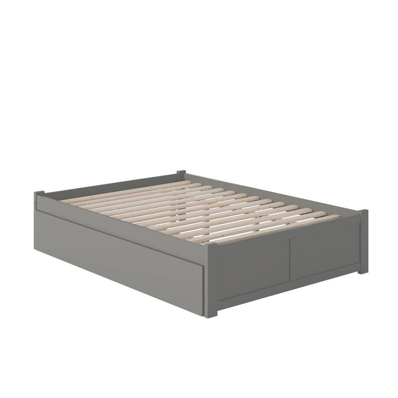 AFI Concord Wood King Platform Bed with Twin XL Trundle
