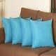 preview thumbnail 8 of 98, Farmhouse Set of 4 Decorative Throw Pillow Square and Lumbar 18" x 18" - Sky Blue