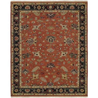 Traditional Red Flatweave Wool Area Rug