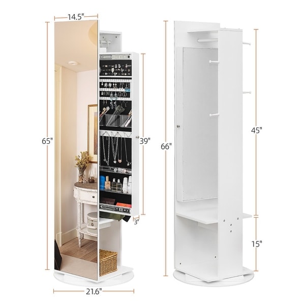 Full length mirror with makeup storage cheap
