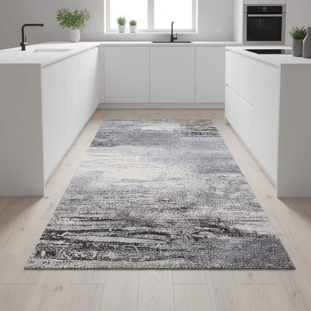 HomeRoots Abstract Modern Runner Area Rug - 2' X 8'