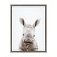 preview thumbnail 5 of 6, Kate and Laurel Sylvie Animal Studio Baby Rhino Framed Canvas by Amy Peterson Art Studio
