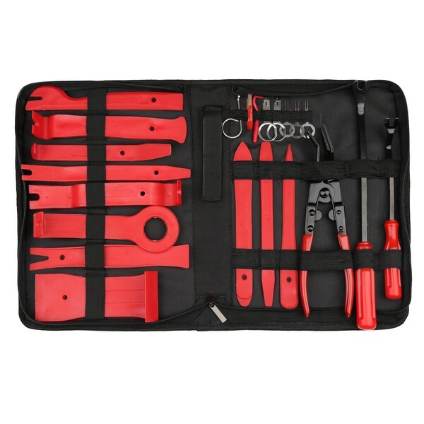 Car Trim Removal Tool Set Nylon Red Panel Dash Audio Radio Repair Kits 22 in 1