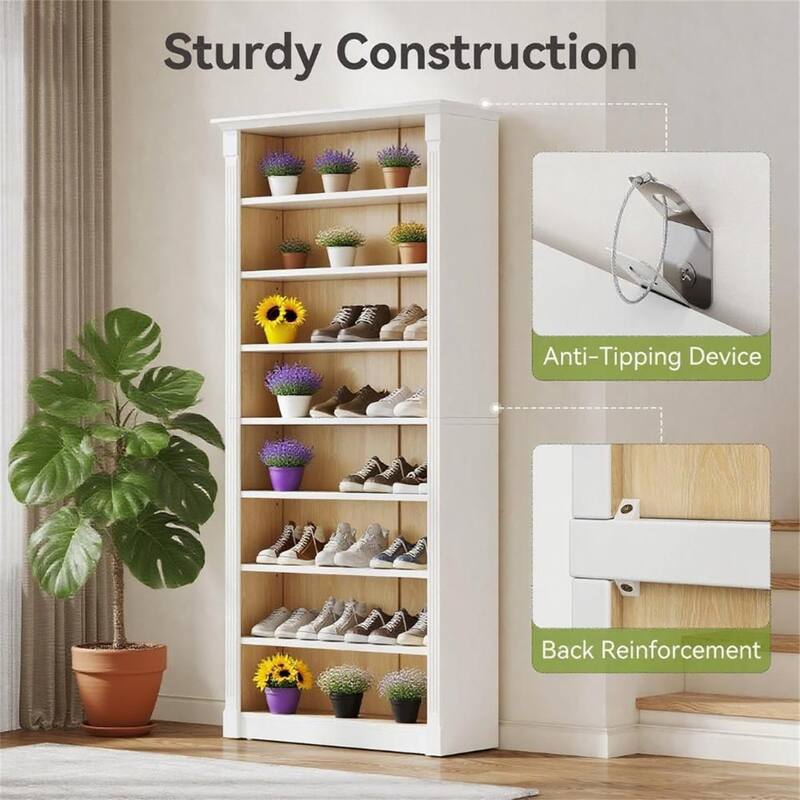 Tall 7-Tier Space-Saving Vertical Shoe Cabinet