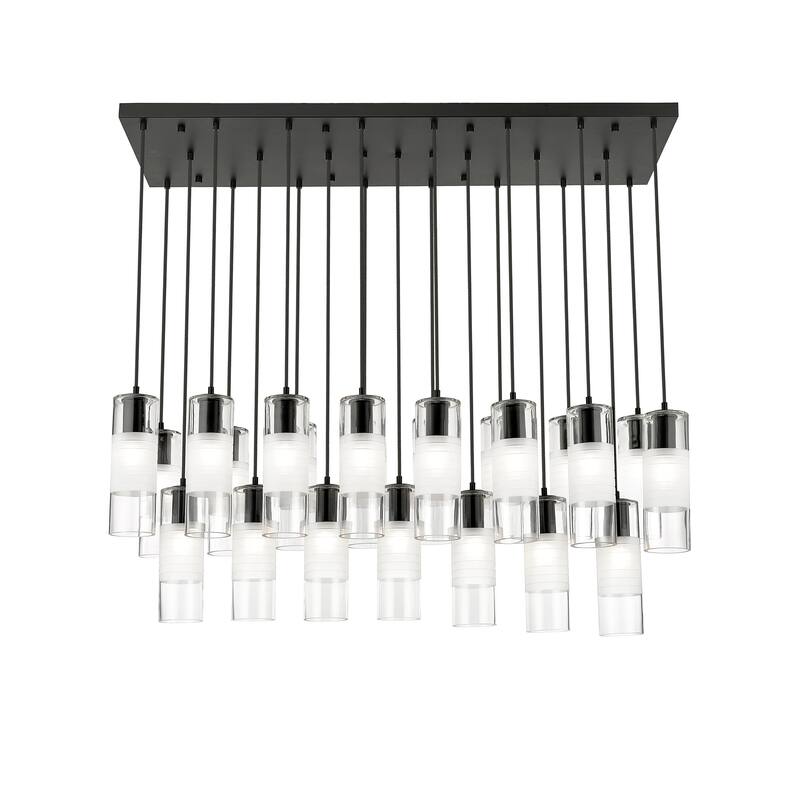 Alton 23 Light Linear Chandelier in Matte Black - Matte Black