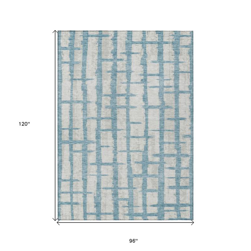 HomeRoots Striped Transitional Rectangle Outdoor Rug
