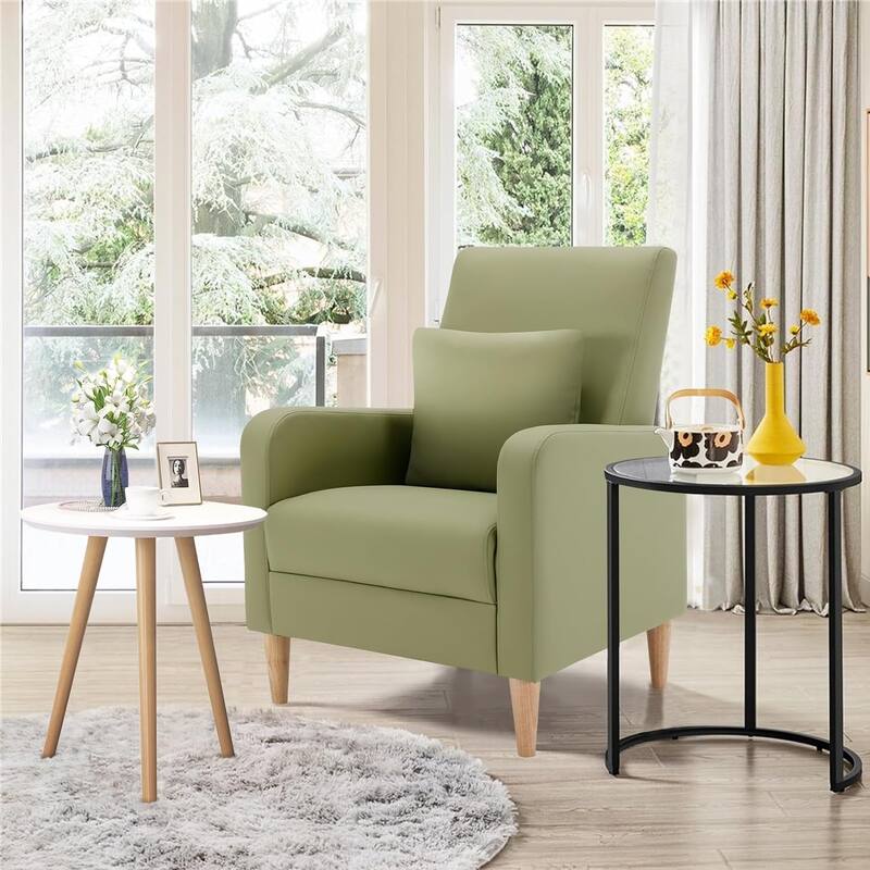 Fabric/Leather Modern Accent Chairs with Lounge Seat
