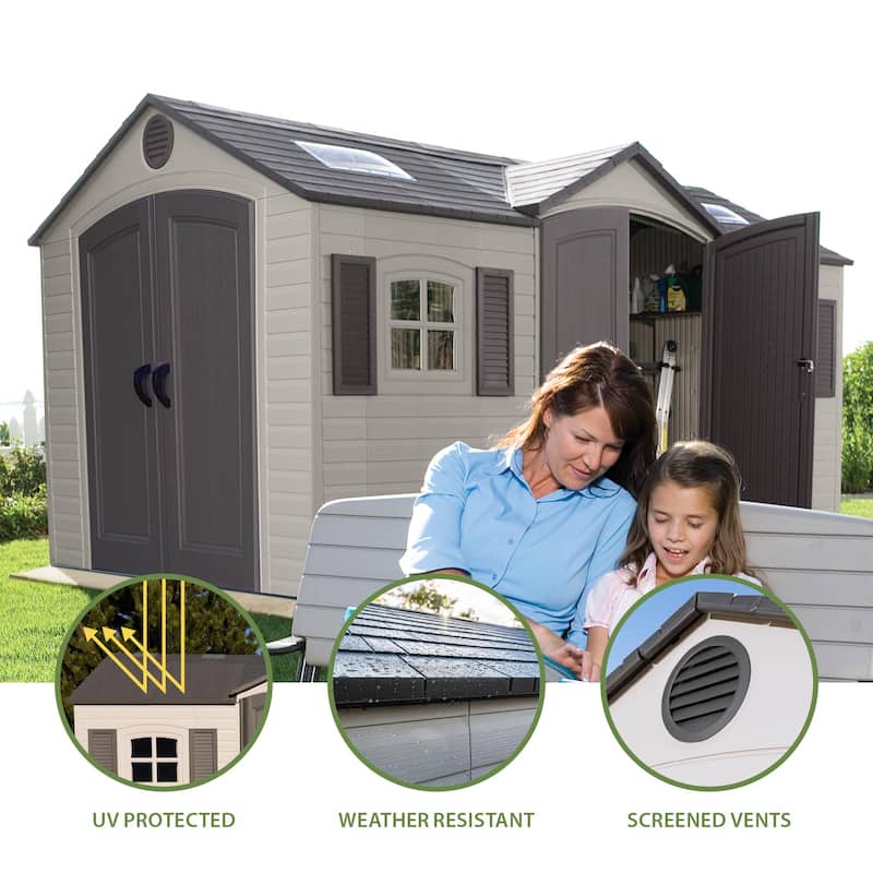 Lifetime 15 Ft. x 8 Ft. Outdoor Storage Shed