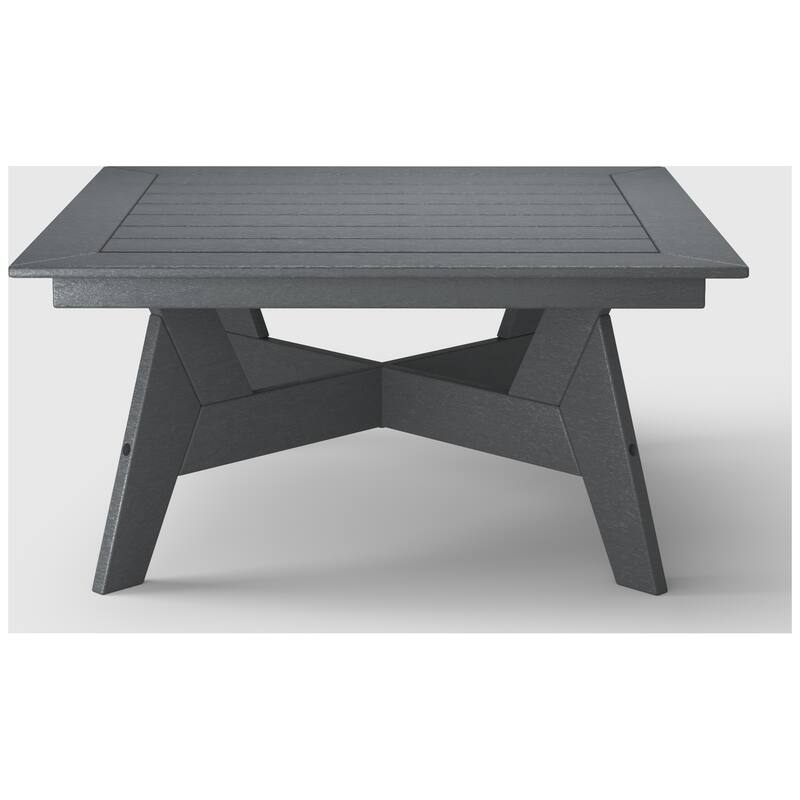 Polytrends Birchwood All Weather HDPE Outdoor Patio 37 Inch Square Conversation Table