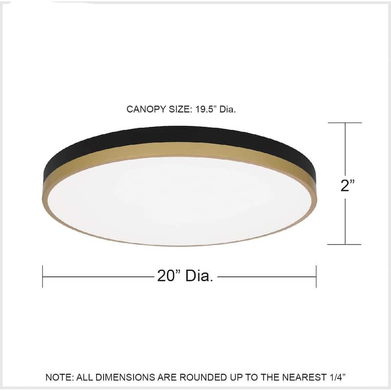 Bellevue QZCF86690 Tubi 20" Wide LED Flush Mount Ceiling Fixture
