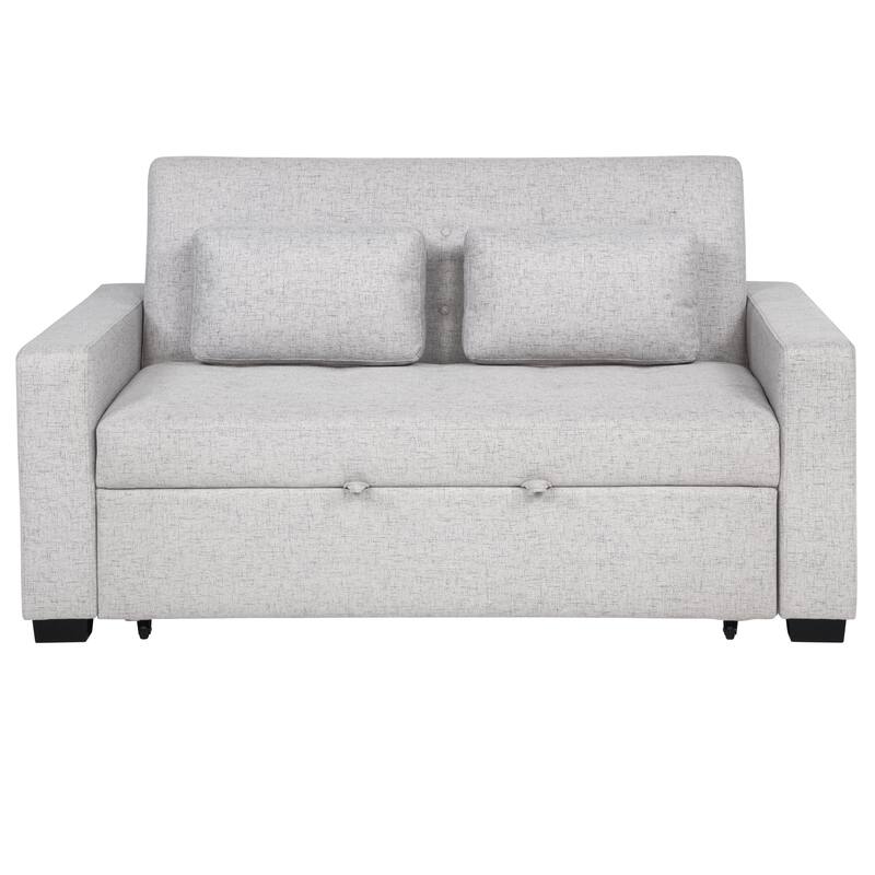 Drina Full Size Pull Out Sofa Bed Grey