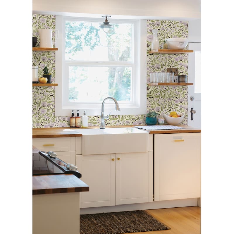 Leah Duncan Lilac Marigold Forest Peel & Stick Wallpaper