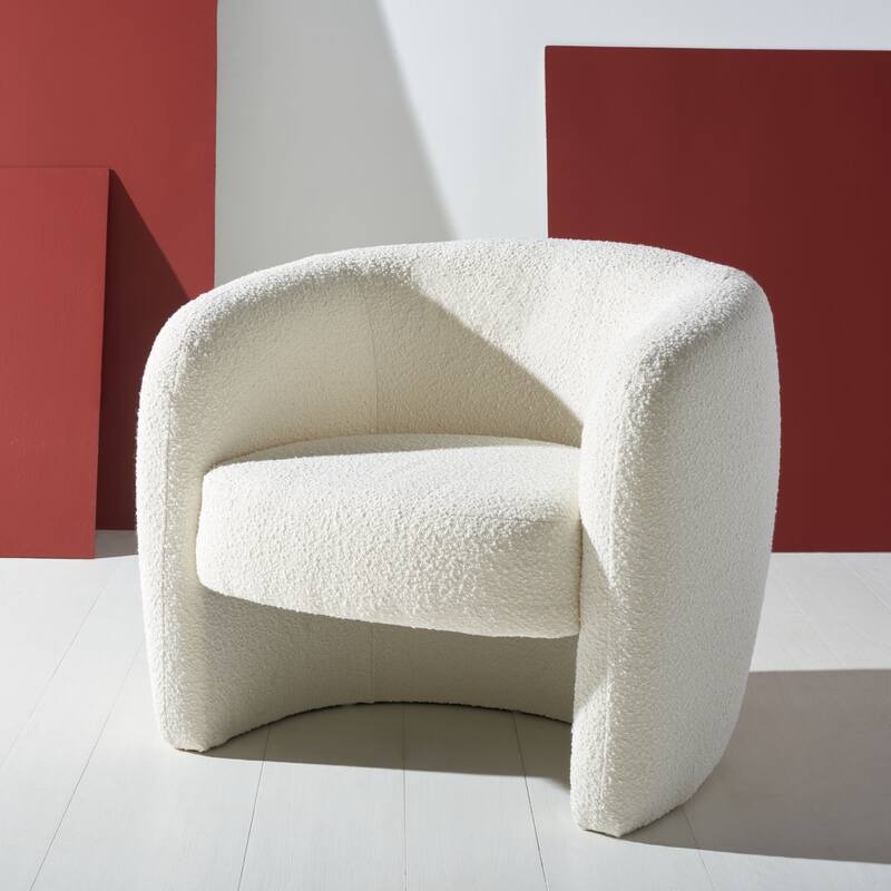 SAFAVIEH Couture Sangita Barrel Back Accent Chair - 35" W x 31" D x 30" H - 35Wx31Dx30H