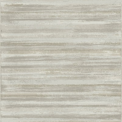 Galerie Wallcoverings Italian Style Distressed Horizontal Stripe Vinyl on Non-woven Luster Wallpaper Roll