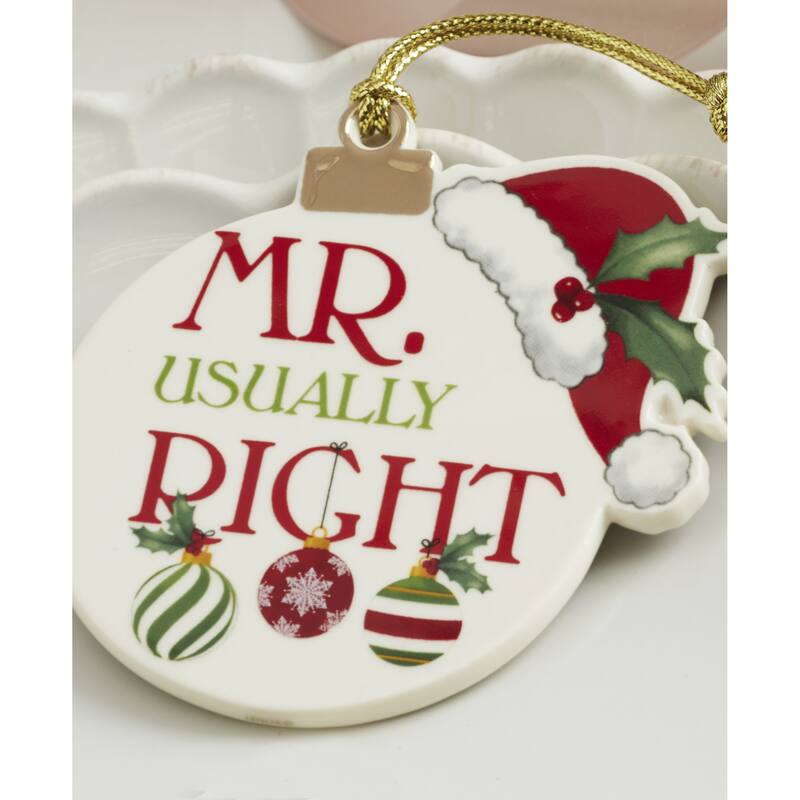 Lenox Mr. & Mrs. 2-Piece Ornament Set