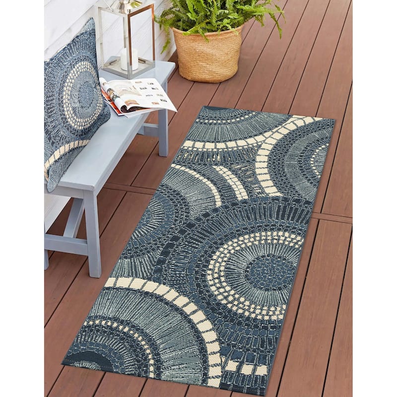 Liora Manne Marina Circles Indoor/Outdoor Pillow