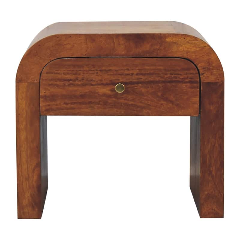 HomeRoots 16" Chestnut Solid Wood One Drawer Nightstand