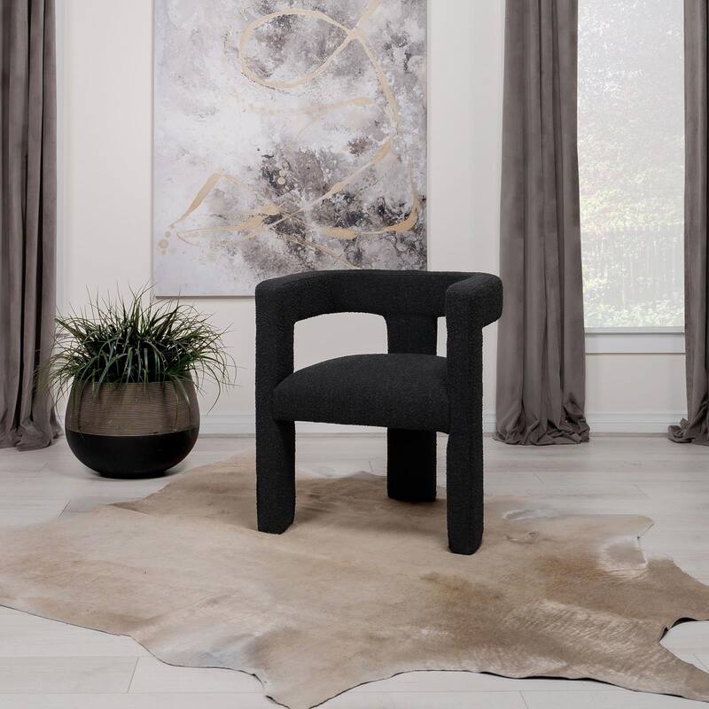 McKinley Upholstered Accent Side Chair - Black