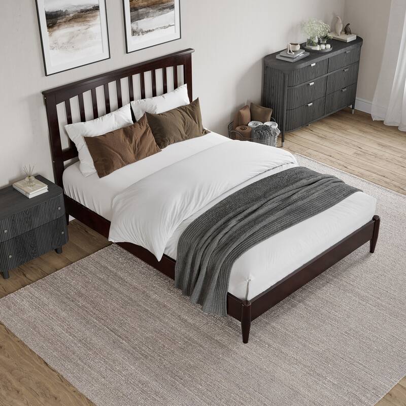 Becket Solid Wood Low Profile Platform Bed