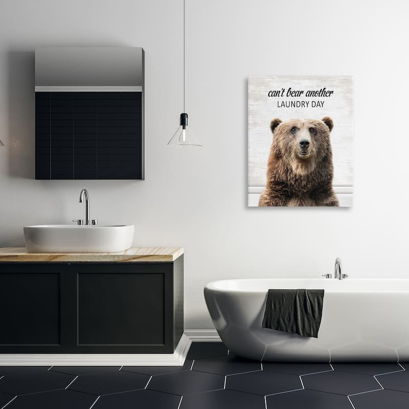 Stupell Can't Bear Another Laundry Day Canvas Wall Art Design By Lettered and Lined