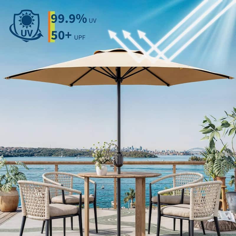 7.5FT UV Protection Patio Table Umbrella Outdoor for Garden, Pool, Deck, Backyard