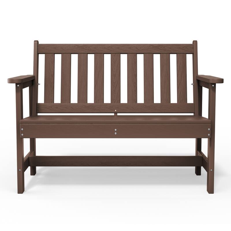 Outdoor 2-Person Garden Bench 42.92-in W x 35.83-in H