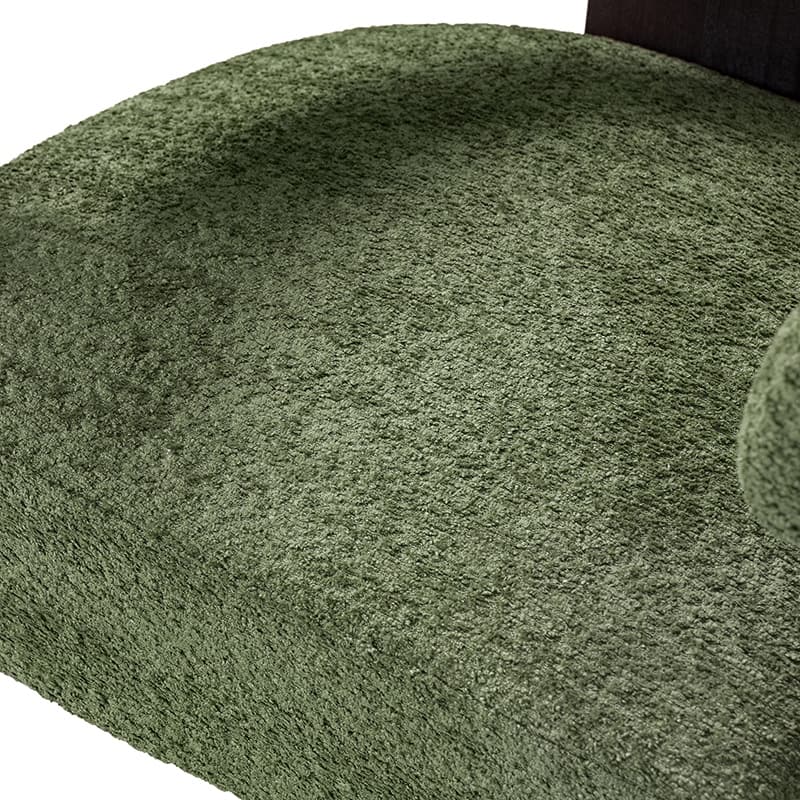 Georg Modern Boucle Dining Chair with Solid Wood Legs by HULALA HOME