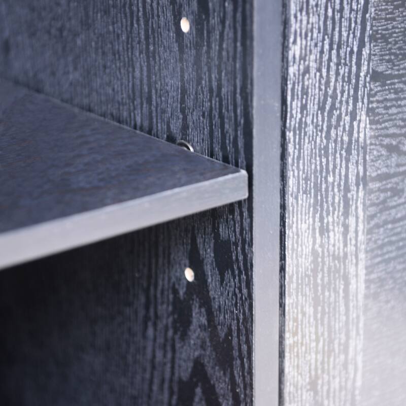 Sideboard Cabinet with 3 Mirrored Acrylic Doors, Multifunctional Wood Storage Cabinet, Accent Cabinet with Adjustable Shelves