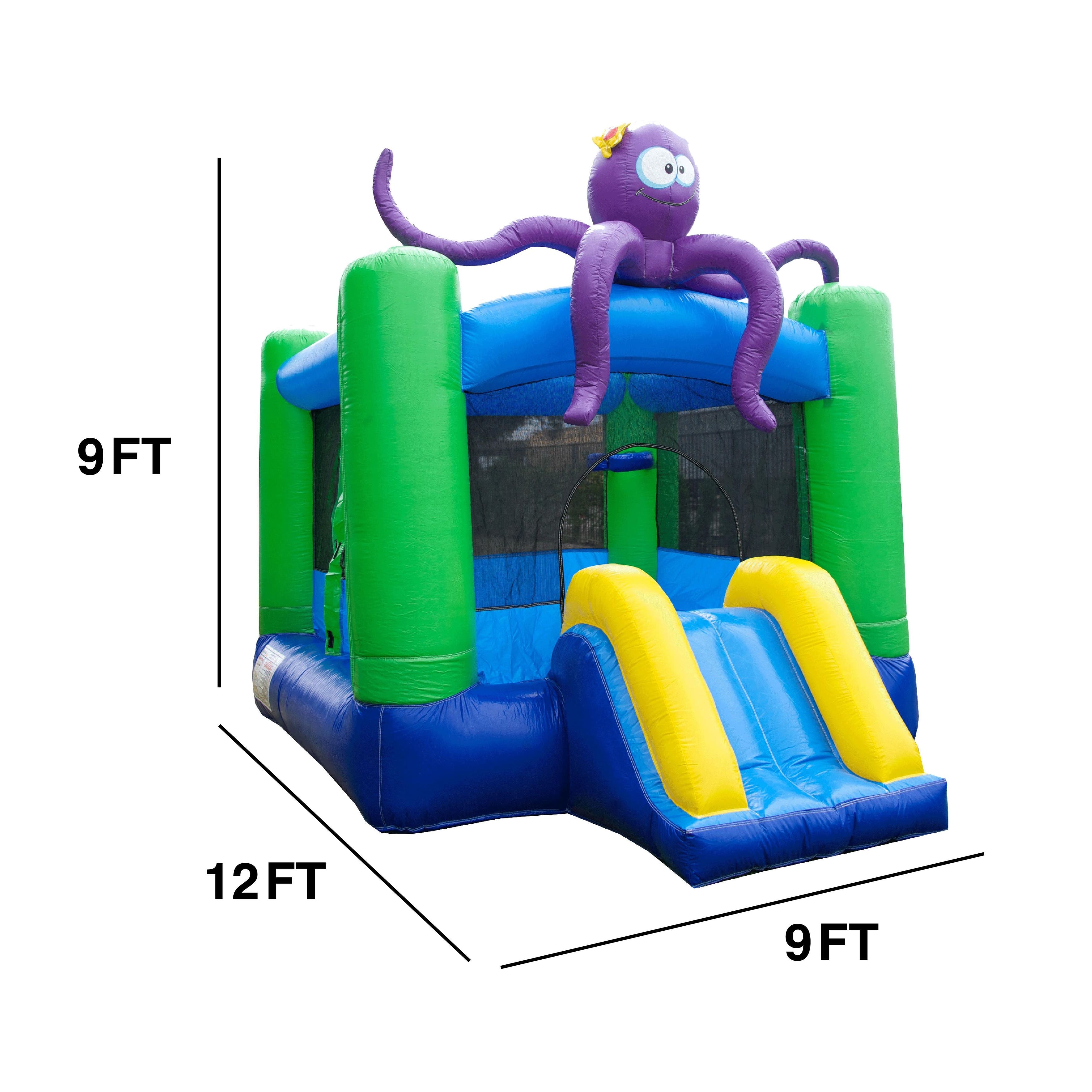 JumpOrange Lil Kiddo Octopus Inflatable Bounce House, Commercial PVC ...