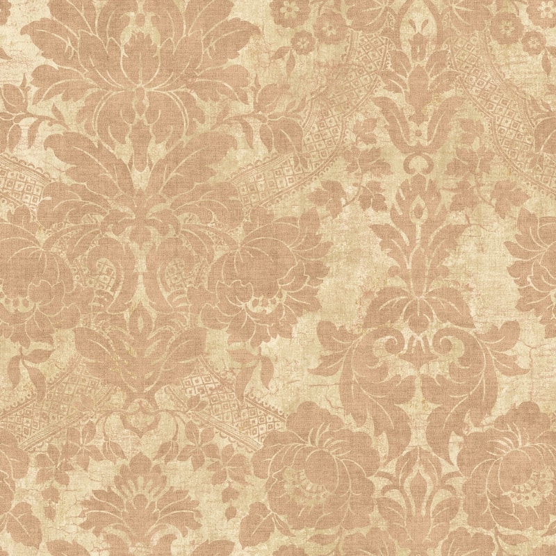 Seabrook Designs Garfield Acanthus Damask Unpasted Wallpaper