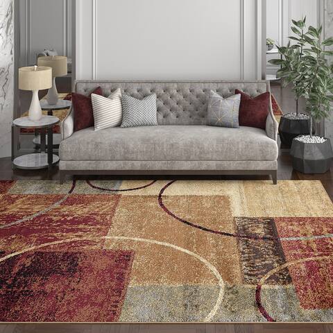 Rhythm Transitional Abstract Indoor Area Rug