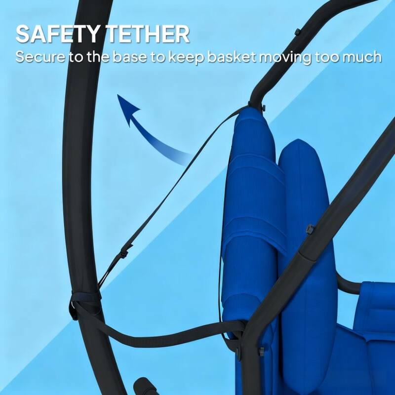 Steel Frame Hanging Swing Chair with Stand and Coating Cushion