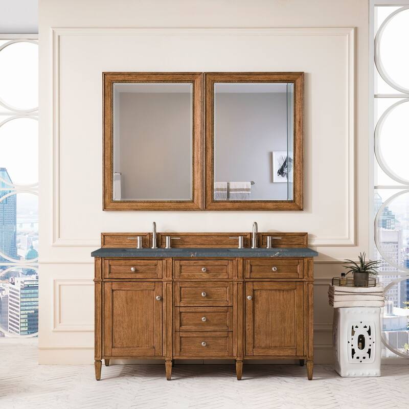James Martin Vanities 650-V60D-3PBL Brittany 60" Double Basin Poplar
