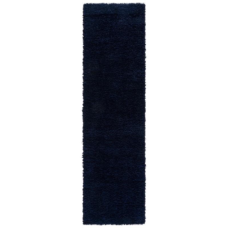 SAFAVIEH Atlantis Shag Aziza Casual Rug - Navy - 2'2" x 8' Runner